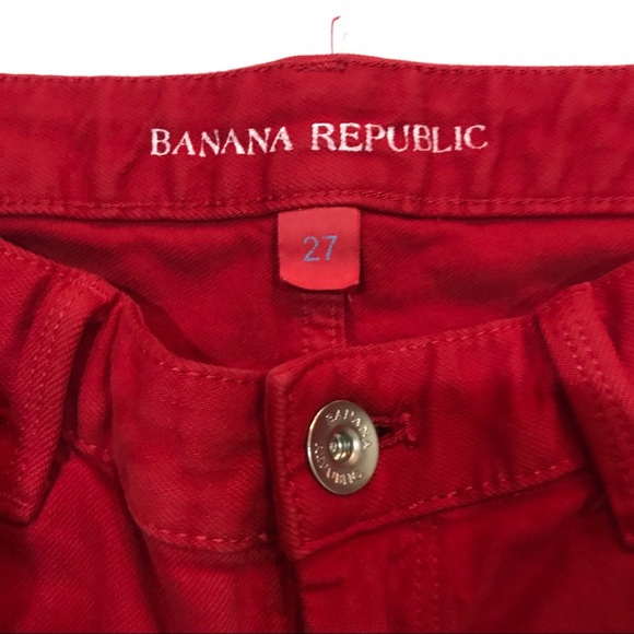 Banana Republic Skinny Red Jeans, Size 27 - Picture 4 of 7